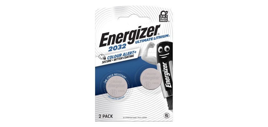 Pile bouton ultimate lithium CR2032 Energizer - Blister de 4 piles