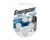 Pile bouton ultimate lithium CR2032 Energizer - Blister de 4 piles
