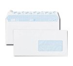 Enveloppe 110 x 220 mm 80 g fenêtre 45 x 100 mm blanche - Boîte de 70