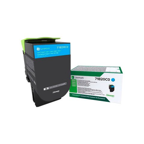 Lexmark 71B20C0 tóner original cian