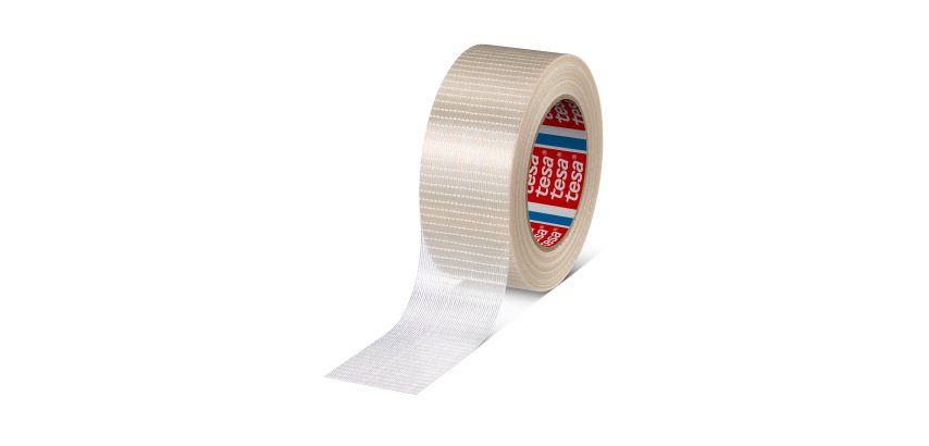 Ruban adhésif d'emballage, armé, transparent,  filaments croisés, 140 µ, 4591 Tesa, 50 mm x 50 m