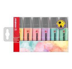 Subrayador Stabilo Boss colores pastel - Estuche de 6