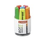 Surligneur Stabilo Boss couleurs assorties - Pot à crayon de 6