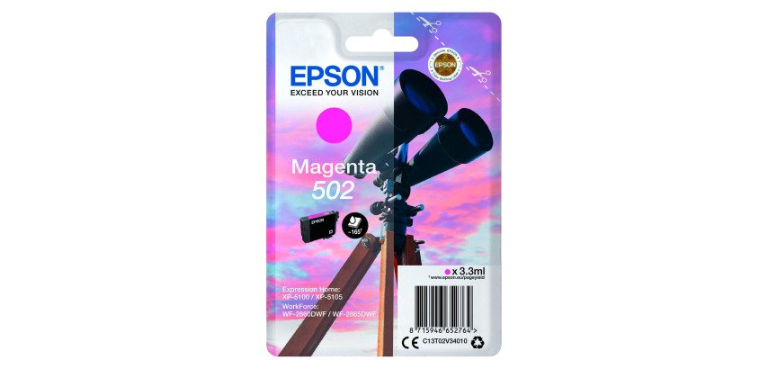 Epson 502 cartouche couleurs séparées pour imprimante jet d'encre