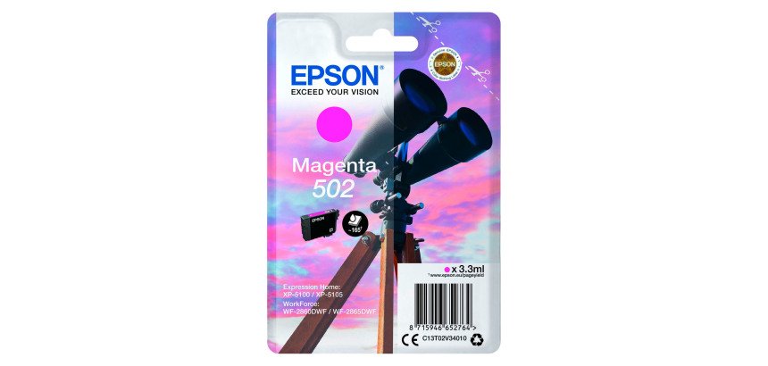 Epson 502 cartouche couleurs séparées pour imprimante jet d'encre