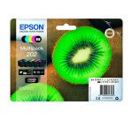 Epson 202 pack 5 cartouches 2noires + 3 couleurs pour imprimante jet d'encre
