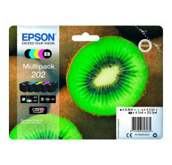 Epson 202 pack 5 cartouches 2noires + 3 couleurs pour imprimante jet d'encre