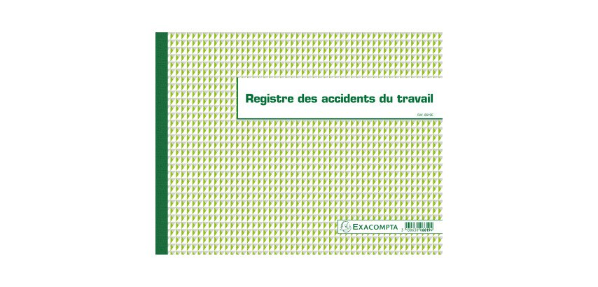 Registre piqûre accidents du travail Exacompta 6619E