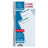 Carnet spirale A faire ce jour préimprimé Exacompta 29,7 x 14 cm - 125 feuilles