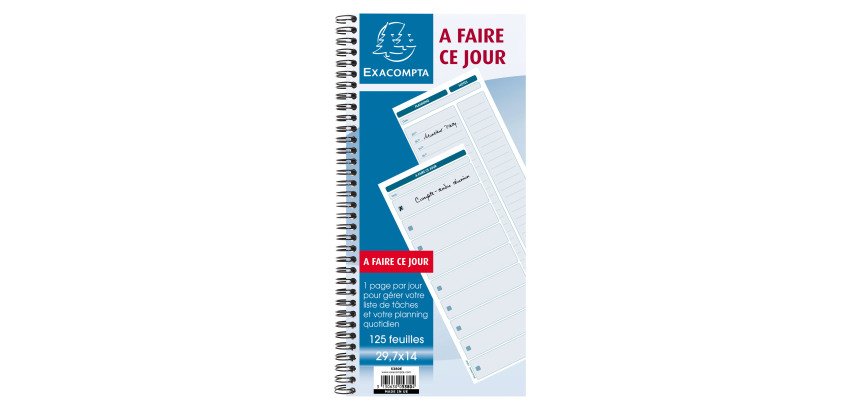 Carnet reliure spirale à faire 125 feuilles