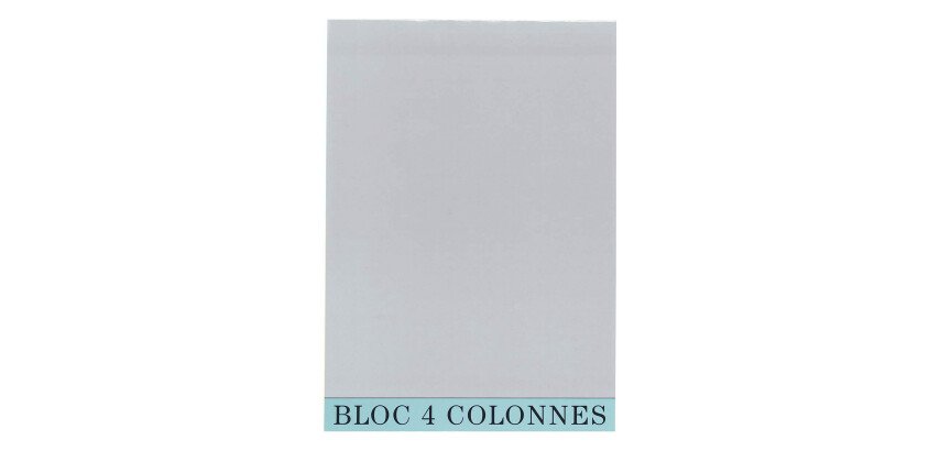 Bloc de contrôle comptable 4 colonnes Exacompta 5704E