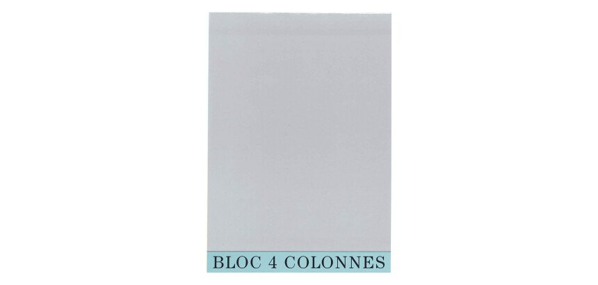 Bloc de contrôle comptable 4 colonnes Exacompta 5704E