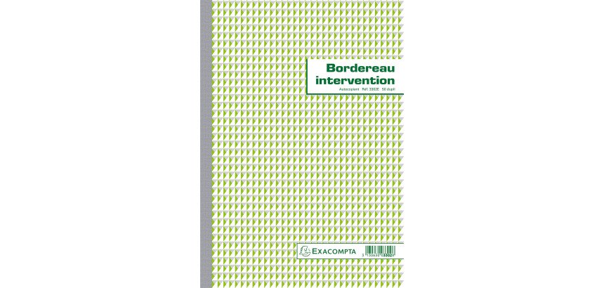 Cahier d'intervention Manifold Exacompta autocopiant A4 50 pages double exemplaires