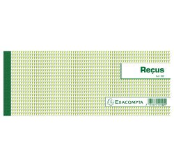 Carnet de reçus avec souche Exacompta 10,5 x 27 cm