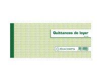 Carnet de Quittances de loyer avec souche Exacompta