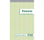 Cahier de facture Manifold Exacompta autocopiant 22 x 13,5cm 50 pages double exemplaires 13282E