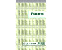 Cahier de facture Manifold Exacompta autocopiant 22 x 13,5cm 50 pages double exemplaires 13282E