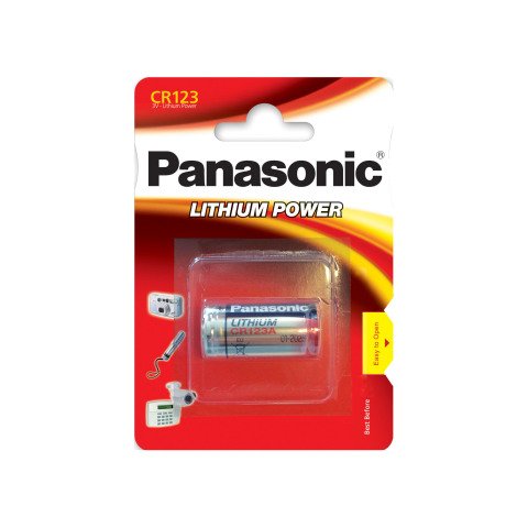 Pila de Litio CR123 Panasonic - Blister de 1 pila
