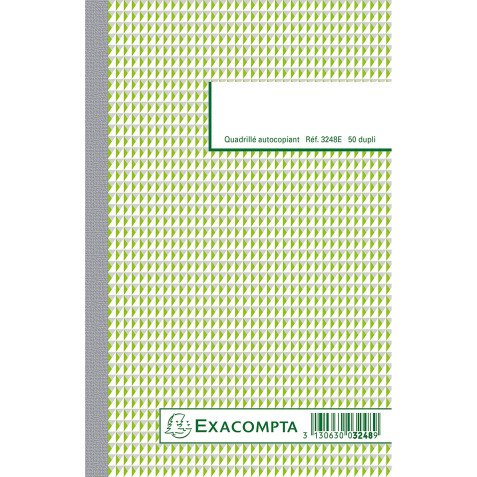 Manifold Exacompta 3248E - 50 pages 13,5 x 21 cm Autocopiant 2 exemplaires
