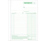 Cahier de facture avec tva Manifold Exacompta autocopiant 21 x 14,8 cm 50 pages triple exemplaires 3279E