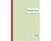Cahier de devis / offre de prix Manifold Exacompta autocopiant 29,7 x 21 cm 50 pages triple exemplaires 13146E