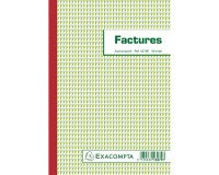 Manifold Exacompta carbonless paper invoices with VAT 3 exemplaries 21 x 14,8 cm 50 pages 3279E