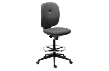 Silla alta con reposapiés Alia antracita