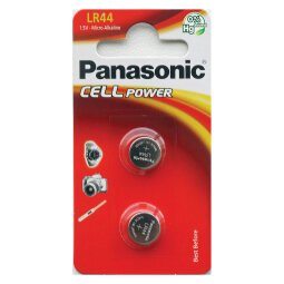 Pilas de botón micro alcalinas LR44 Panasonic - Blister de 2 pilas