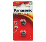 Pilas de botón micro alcalinas LR44 Panasonic - Blister de 2 pilas