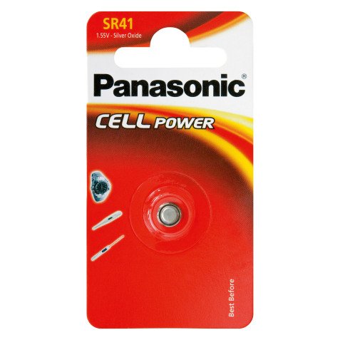 Pila de botón Óxido de Plata SR41 Panasonic - Blister de 1 pila 