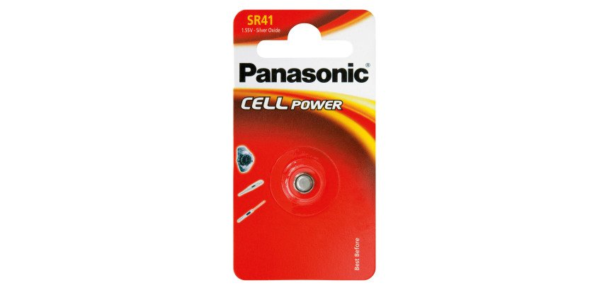Pila de botón Óxido de Plata SR41 Panasonic - Blister de 1 pila 