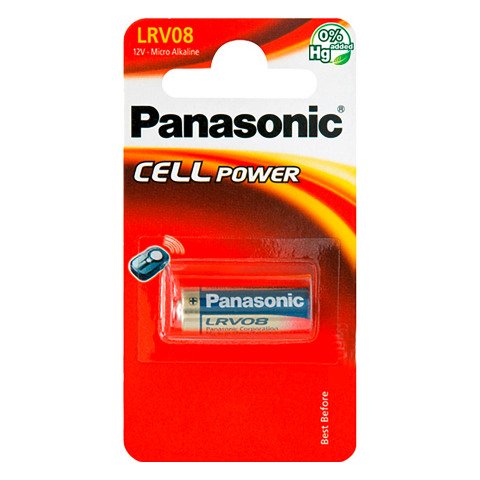 Pila Micro alcalina LRV08 E23A 12V Panasonic - Blister de 1 pila
