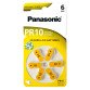 Pilas PR10 para audifonos Panasonic - Blister de 6 pila 