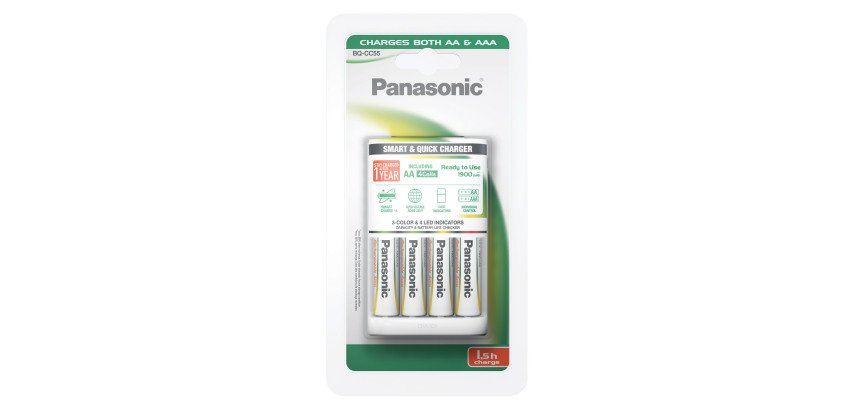 Cargador Extra rápido BQ-CC55 + 4 Pilas AA