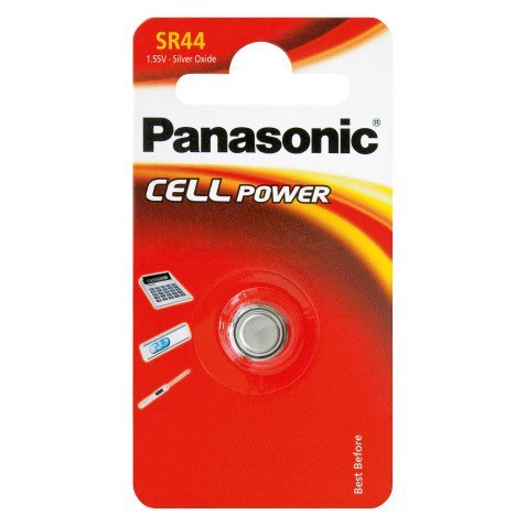 Pila de botón Óxido de Plata SR44 Panasonic - Blister de 1 pila 