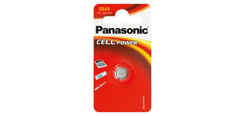 Pila de botón Óxido de Plata SR44 Panasonic - Blister de 1 pila 
