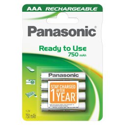 Pilas recargables LR03 AAA Panasonic - Blister de 4