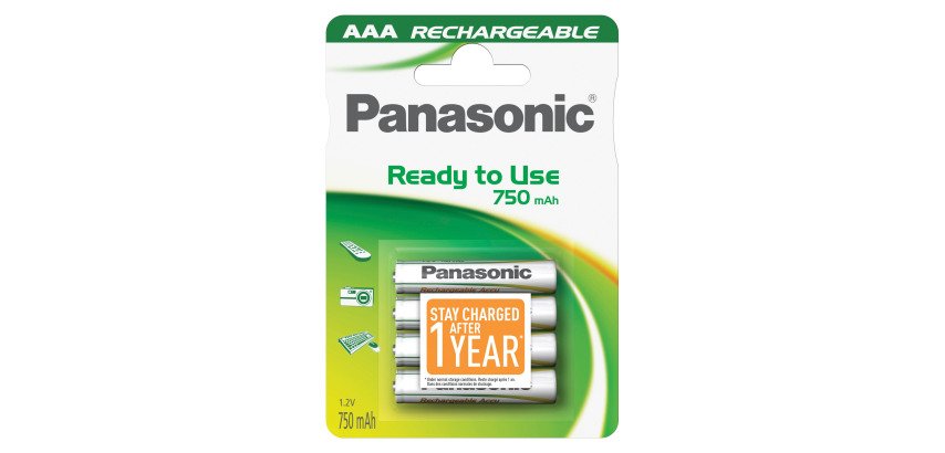 Pilas recargables LR03 AAA Panasonic - Blíster de 4