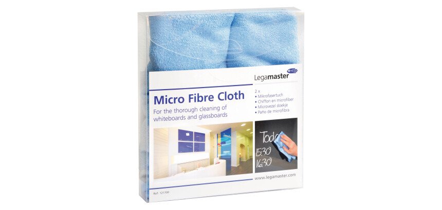 Chiffon microfibre Legamaster pour tableaux blancs et verre - Boîte de 2