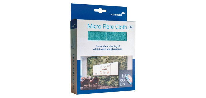 Paño de microfibra borrador para pizarras blancas y cristal Legamaster - Caja de 2