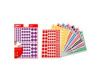 Hoesje 18 vellen assortiment ronde etiketten Agipa 119270 - doos met 1872 stuks 