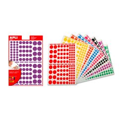 Hoesje 18 vellen assortiment ronde etiketten Agipa 119270 - doos met 1872 stuks 