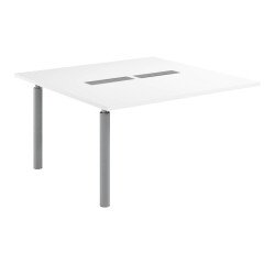 Extensión blanca An 140 cm para mesa modular Belem antibacteriana patas aluminio