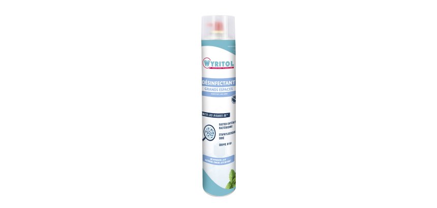 Désinfectant grands espaces bactéricide Wyritol menthe - Aérosol 750 ml
