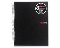 Cuaderno tapa de polipropileno A5 8 bandas color Miquelrius