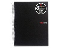 Cuaderno tapa de polipropileno A4 8 bandas color Miquelrius