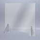 Plexiglas-Schutzscheibe B 74 x 66 cm mit Öffnung für die Übergabe von Dokumenten B 40 x H 5 cm 