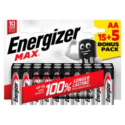 Pack Pilas AA Energizer Max - Pack 15+5 GRATIS