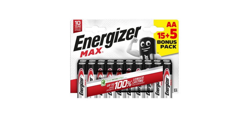 Pack Pilas AA Energizer Max - Pack 15+5 GRATIS