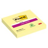 Notes jaunes SUPER STICKY POST-IT 76 x 76 mm - Bloc de 90 feuilles